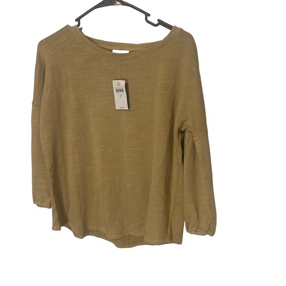 Pure Jill NWT Women Small Tan Light Cork Round Neck Lightweight Sweater - Picture 1 of 10